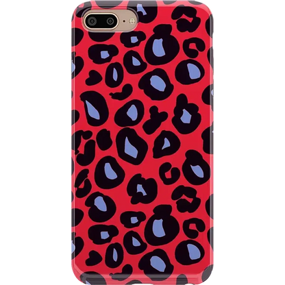 Into the Wild | Red & Blue Leopard Print Case iPhone Case get.casely Classic iPhone 6/7/8 Plus