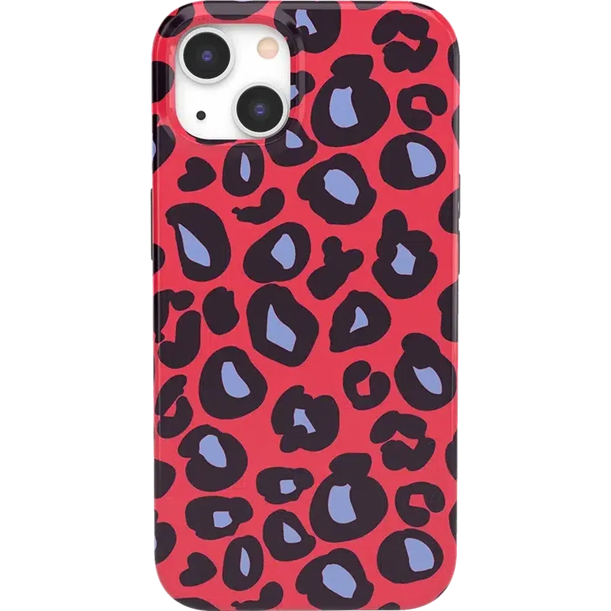 Into the Wild | Red & Blue Leopard Print Case iPhone Case get.casely Classic + MagSafe® iPhone 13