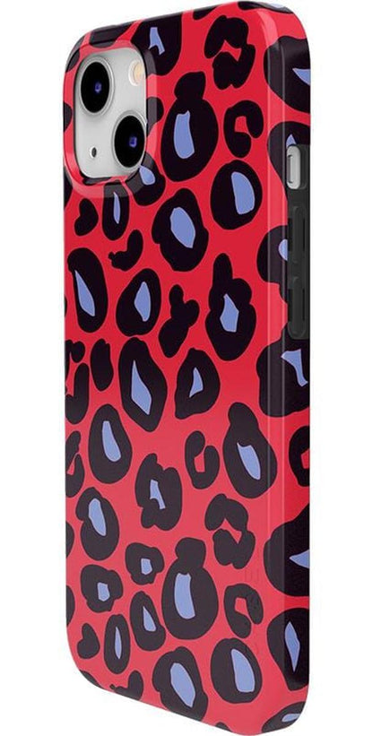 Into the Wild | Red & Blue Leopard Print Case iPhone Case get.casely