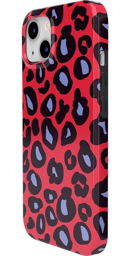 Into the Wild | Red & Blue Leopard Print Case iPhone Case get.casely