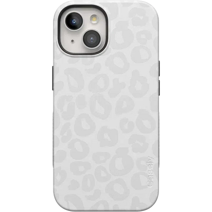Into the Wild | White Snow Leopard Case iPhone Case get.casely Bold + MagSafe® iPhone 15 Plus