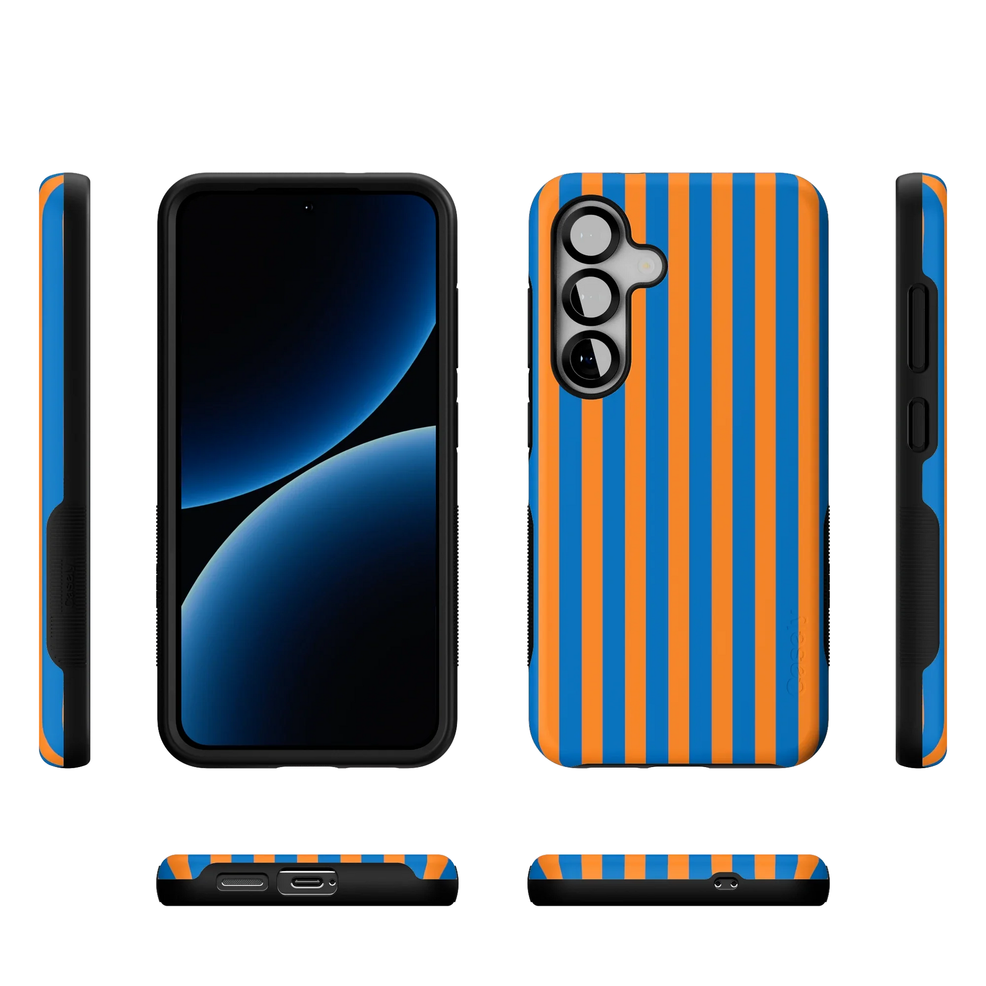Go New York | Blue & Orange Stripes Case