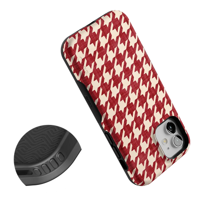 Scarlet Stitch | Red Houndstooth Case