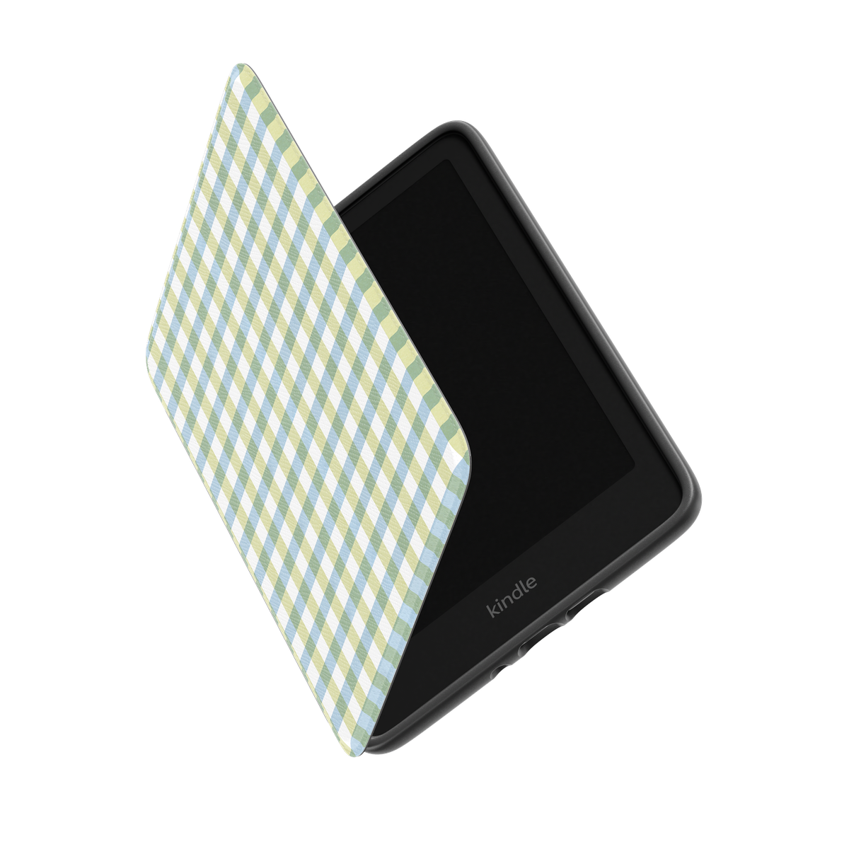 Pastel Picnic | Blue & Green Gingham Kindle Case