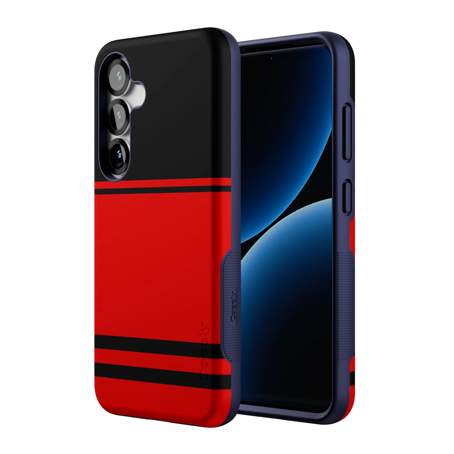 Storm Warning | Black & Red Stripes Case