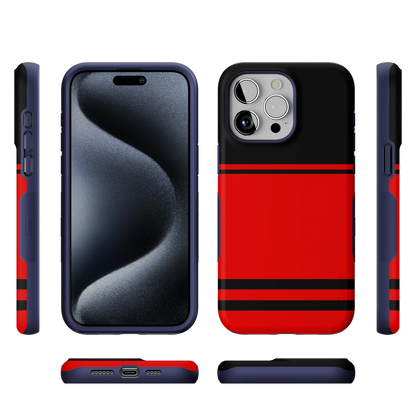 Storm Warning | Black & Red Stripes Case