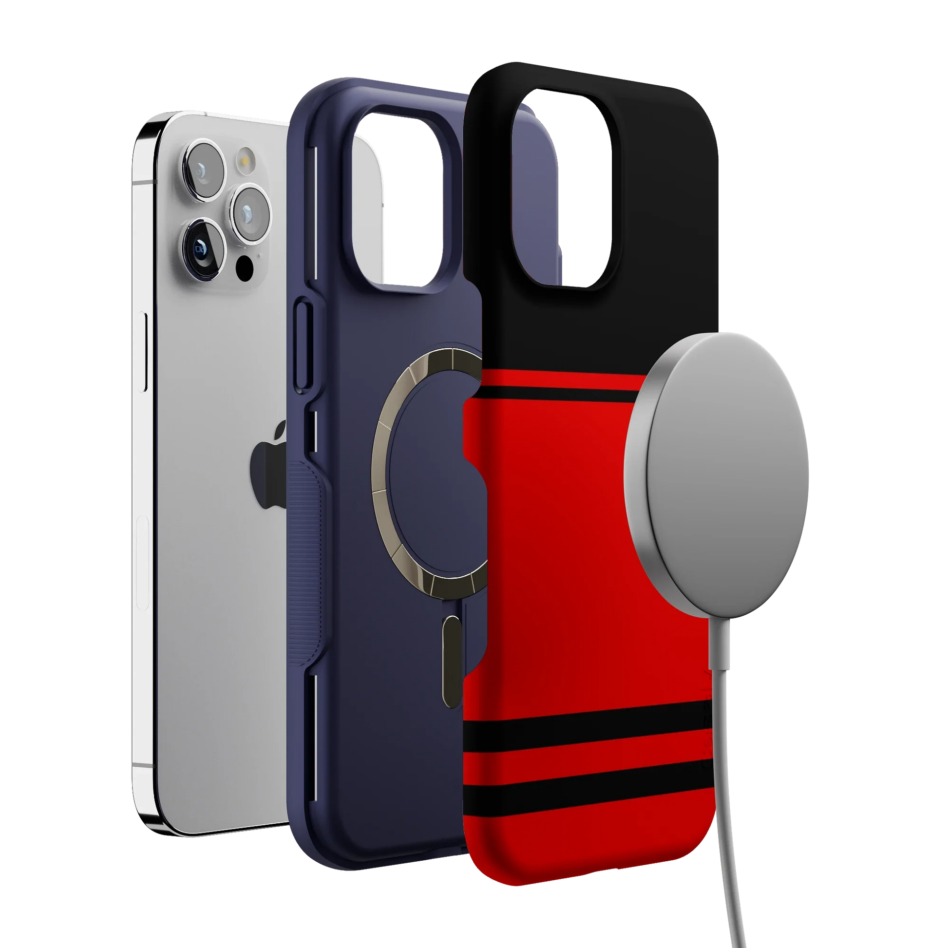 Storm Warning | Black & Red Stripes Case