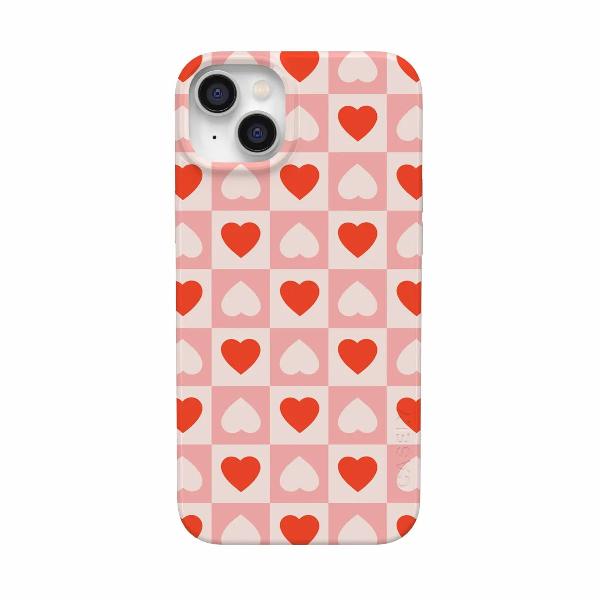 King of My Heart | Checkered Hearts Case Phone Case Casetry Classic + MagSafe® iPhone 14 Plus