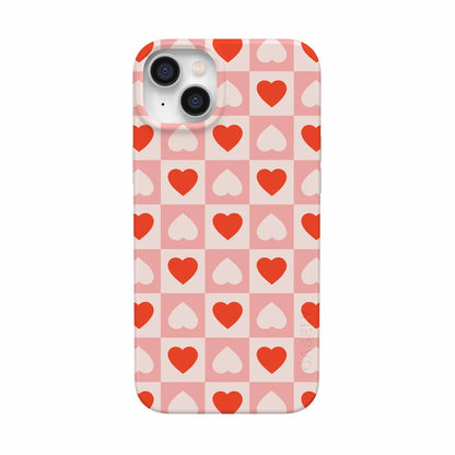 King of My Heart | Checkered Hearts Case Phone Case Casetry Classic + MagSafe® iPhone 14 Plus