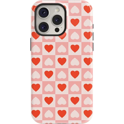 King of My Heart | Checkered Hearts Case Phone Case Casetry Essential + MagSafe® iPhone 15 Pro Max