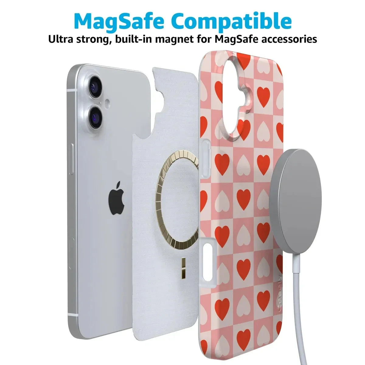 King of My Heart | Checkered Hearts Case Phone Case Casetry