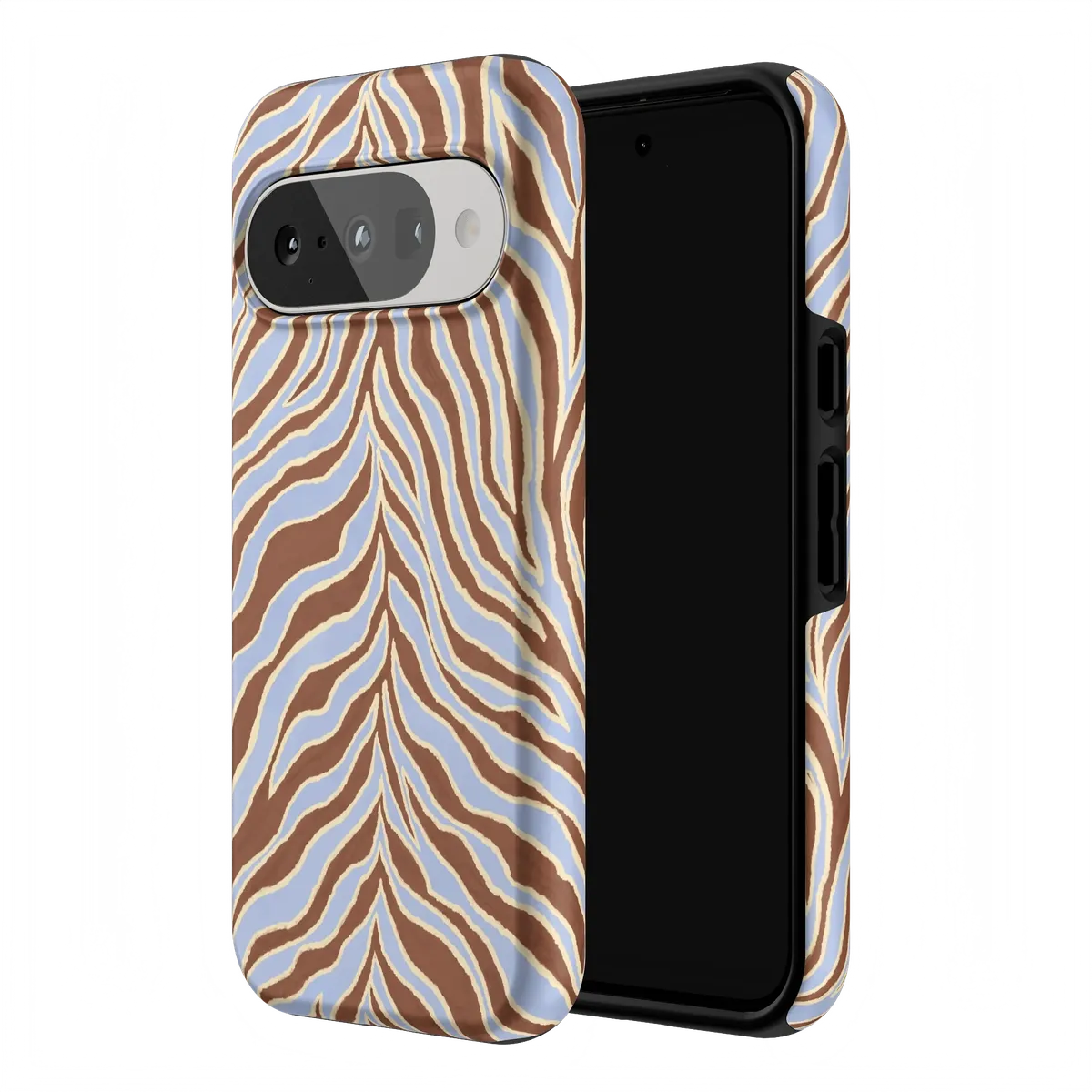 Untamed | Brown & Blue Zebra Case
