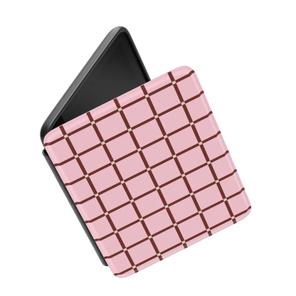 Uptown Gridlock | Pink Checkerboard Kindle Case