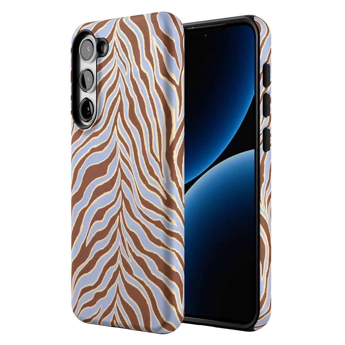Untamed | Brown & Blue Zebra Case