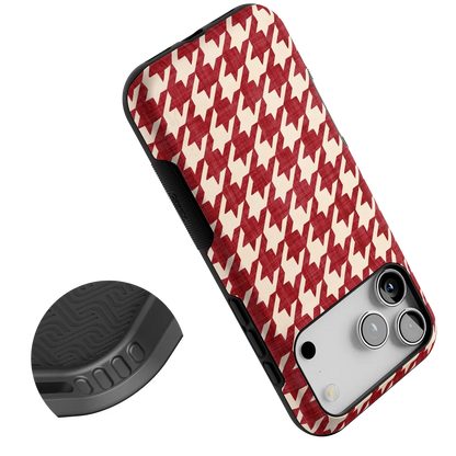 Scarlet Stitch | Red Houndstooth Case