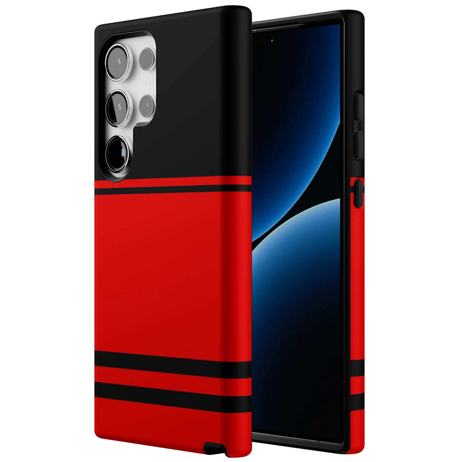 Storm Warning | Black & Red Stripes Case