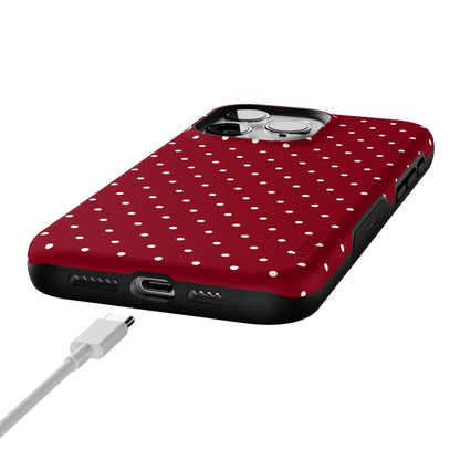 On the Dot | Maroon Polka Dot Case