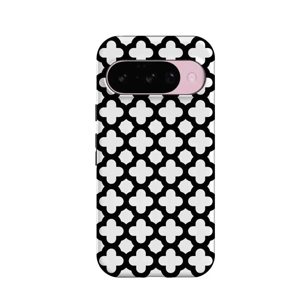 Lattice Tile | High Contrast Design Case Phone Case Casetry Essential + MagSafe® Google Pixel 10