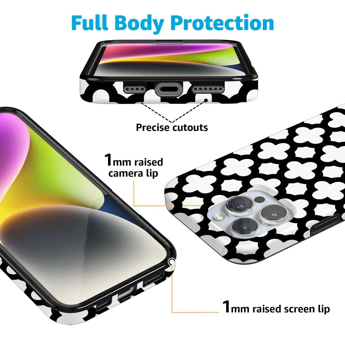 Lattice Tile | High Contrast Design Case Phone Case Casetry