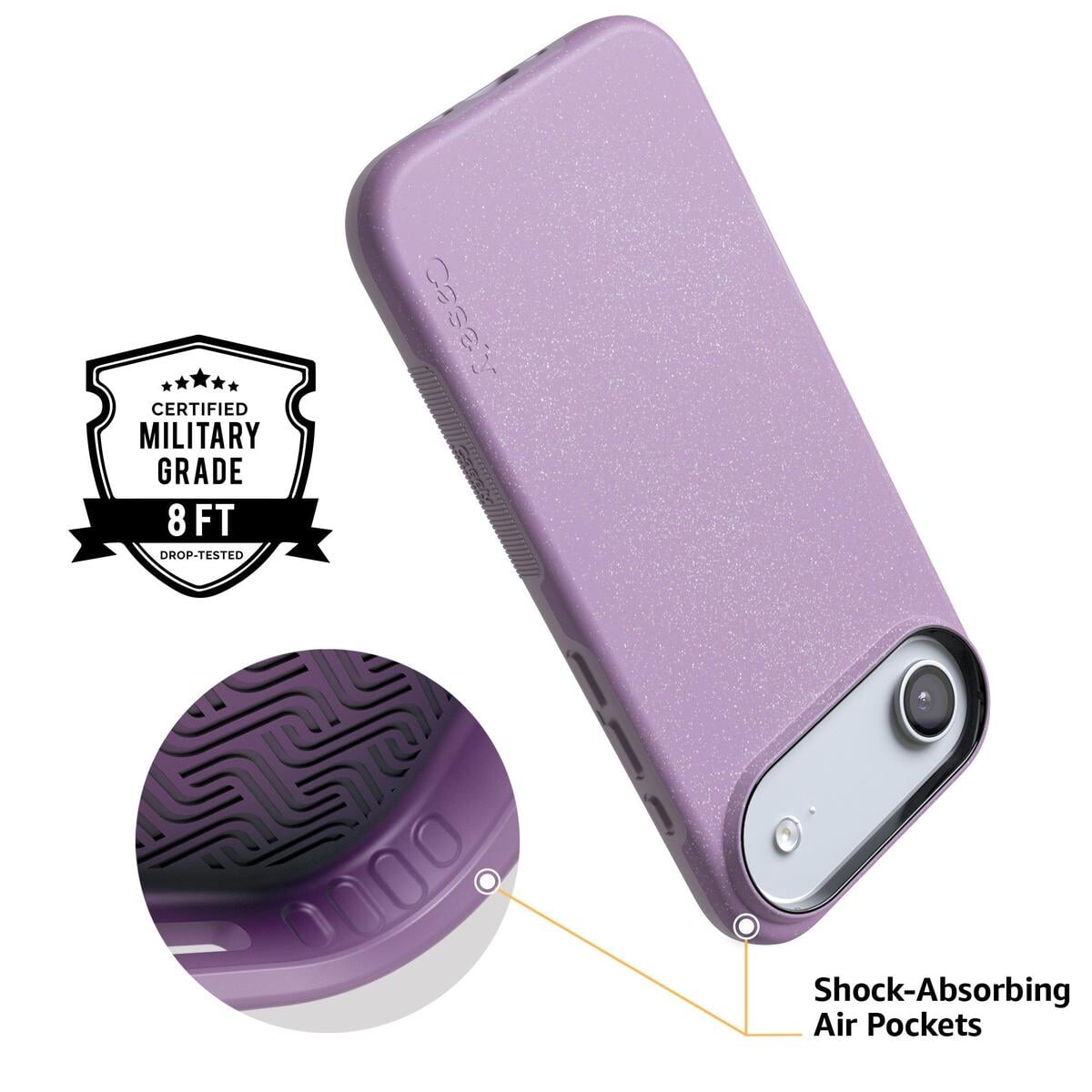Lavender Waves | Purple Shimmer Case iPhone Case get.casely