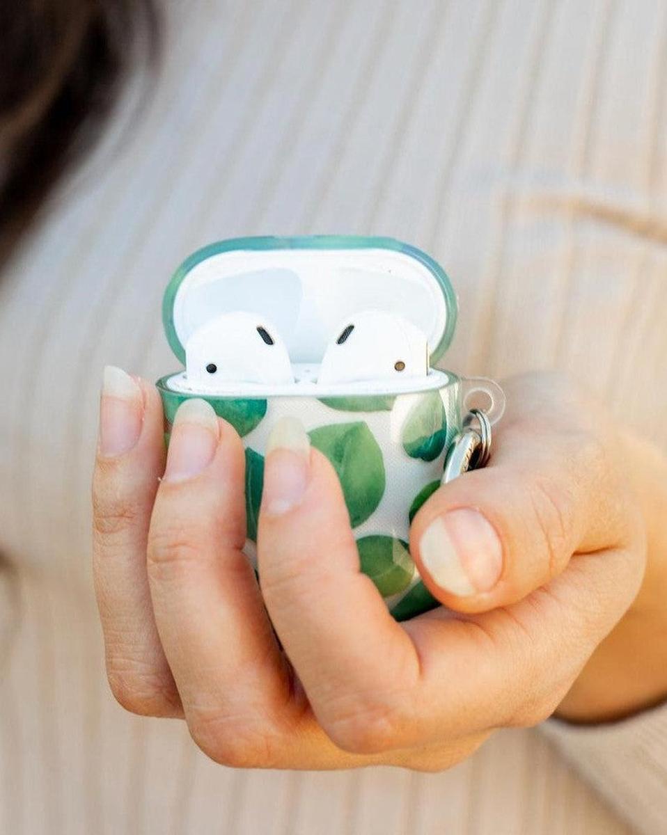 Leaf Me Alone | Green Floral Print AirPods Case AirPods Case get.casely