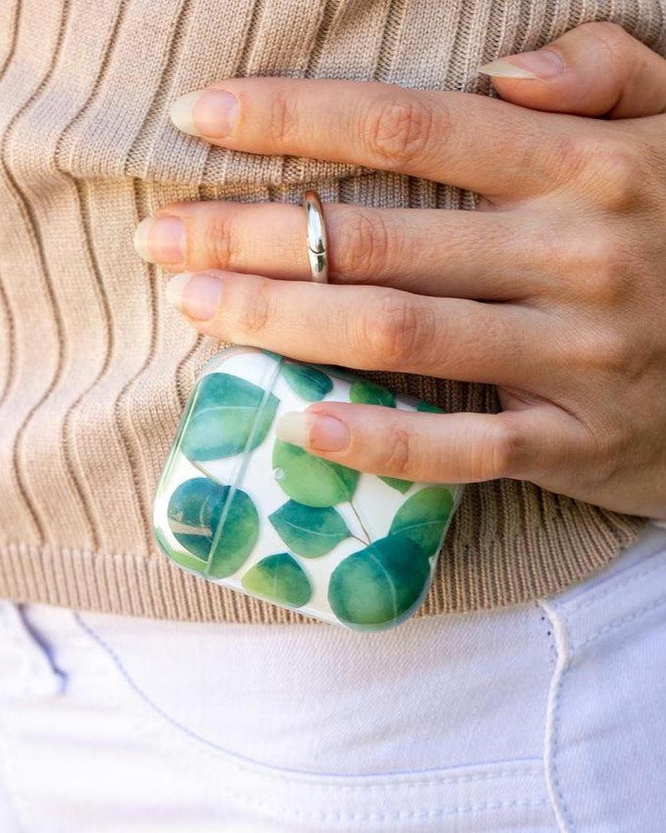 Leaf Me Alone | Green Floral Print AirPods Case AirPods Case get.casely