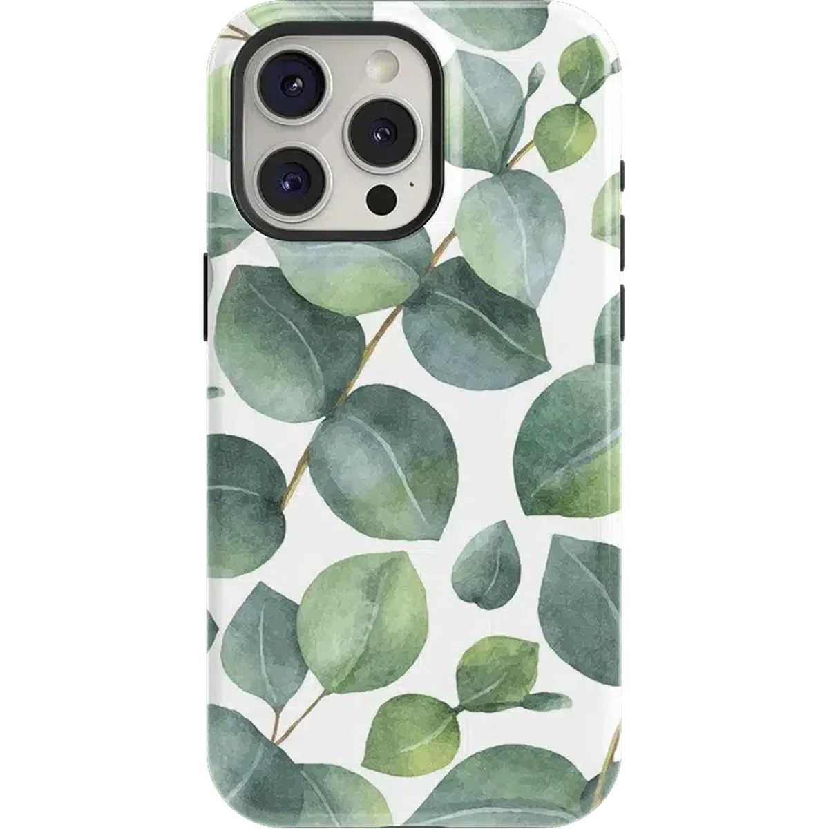Leaf Me Alone | Green Floral Print Case iPhone Case get.casely Essential + MagSafe® iPhone 15 Pro