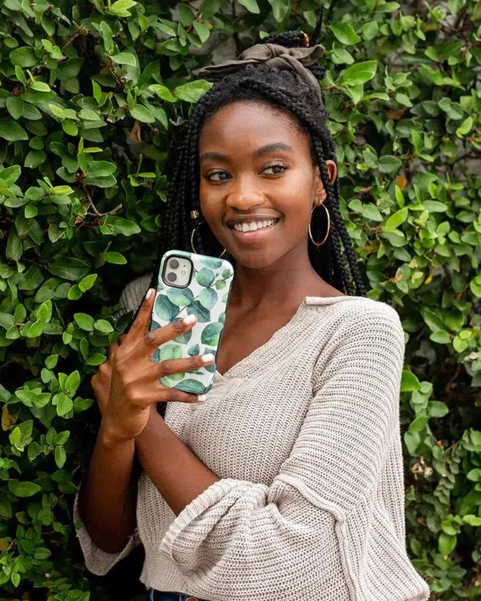 Leaf Me Alone | Green Floral Print Case iPhone Case get.casely