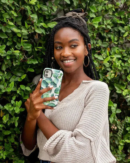 Leaf Me Alone | Green Floral Print Case iPhone Case get.casely