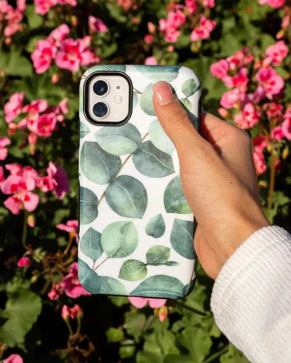 Leaf Me Alone | Green Floral Print Case iPhone Case get.casely