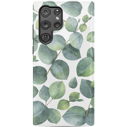 Leaf Me Alone | Green Floral Print Samsung Case Samsung Case get.casely