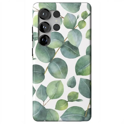 Leaf Me Alone | Green Floral Print Samsung Case Samsung Case get.casely Essential + MagSafe® Galaxy S25 Ultra