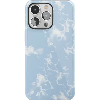 Light Blue Skies | Marble Clouds Case iPhone Case get.casely Essential + MagSafe® iPhone 15 Pro Max