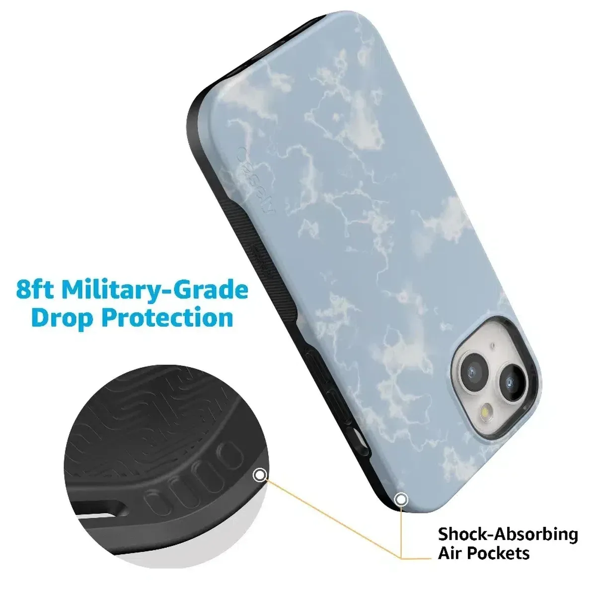 Light Blue Skies | Marble Clouds Case iPhone Case get.casely