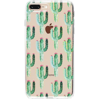 Lookin' Sharp | Cactus Patterned Clear Floral Case iPhone Case get.casely Classic iPhone 6/7/8 Plus