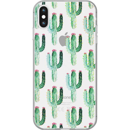 Lookin' Sharp | Cactus Patterned Clear Floral Case iPhone Case get.casely Classic iPhone X / XS