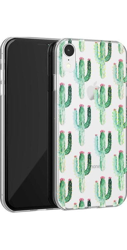 Lookin' Sharp | Cactus Patterned Clear Floral Case iPhone Case get.casely