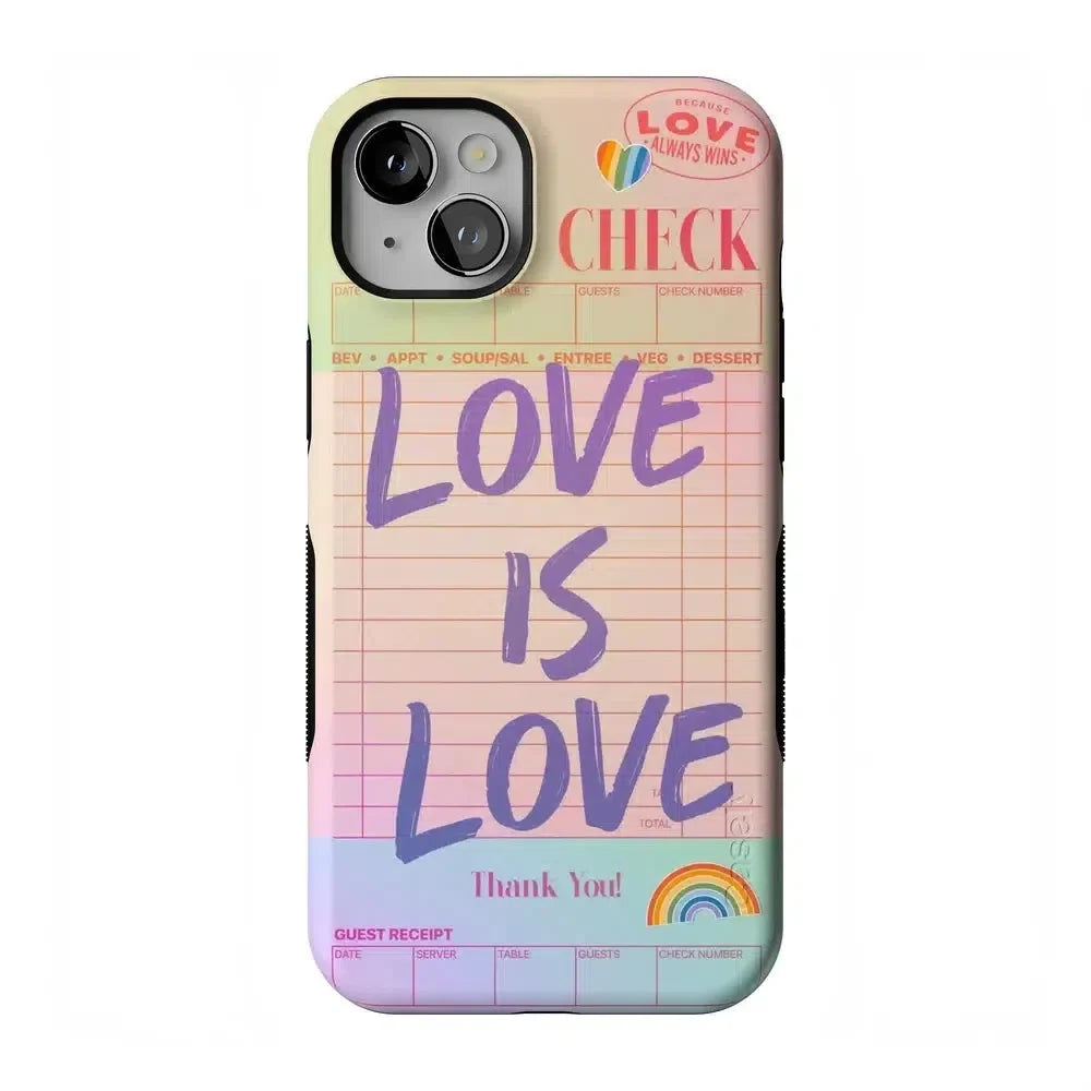 Love is Love | Guest Check Pride Case Phone Case Casetry Bold Flex + MagSafe® iPhone 14 Plus