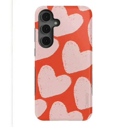 Love You More | Heart Doodle Case Phone Case Casetry Bold Flex + MagSafe® Galaxy S25 Plus