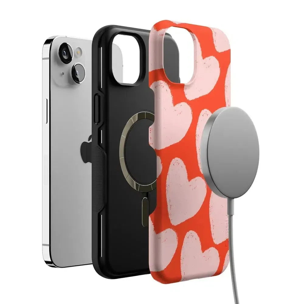Love You More | Heart Doodle Case Phone Case Casetry
