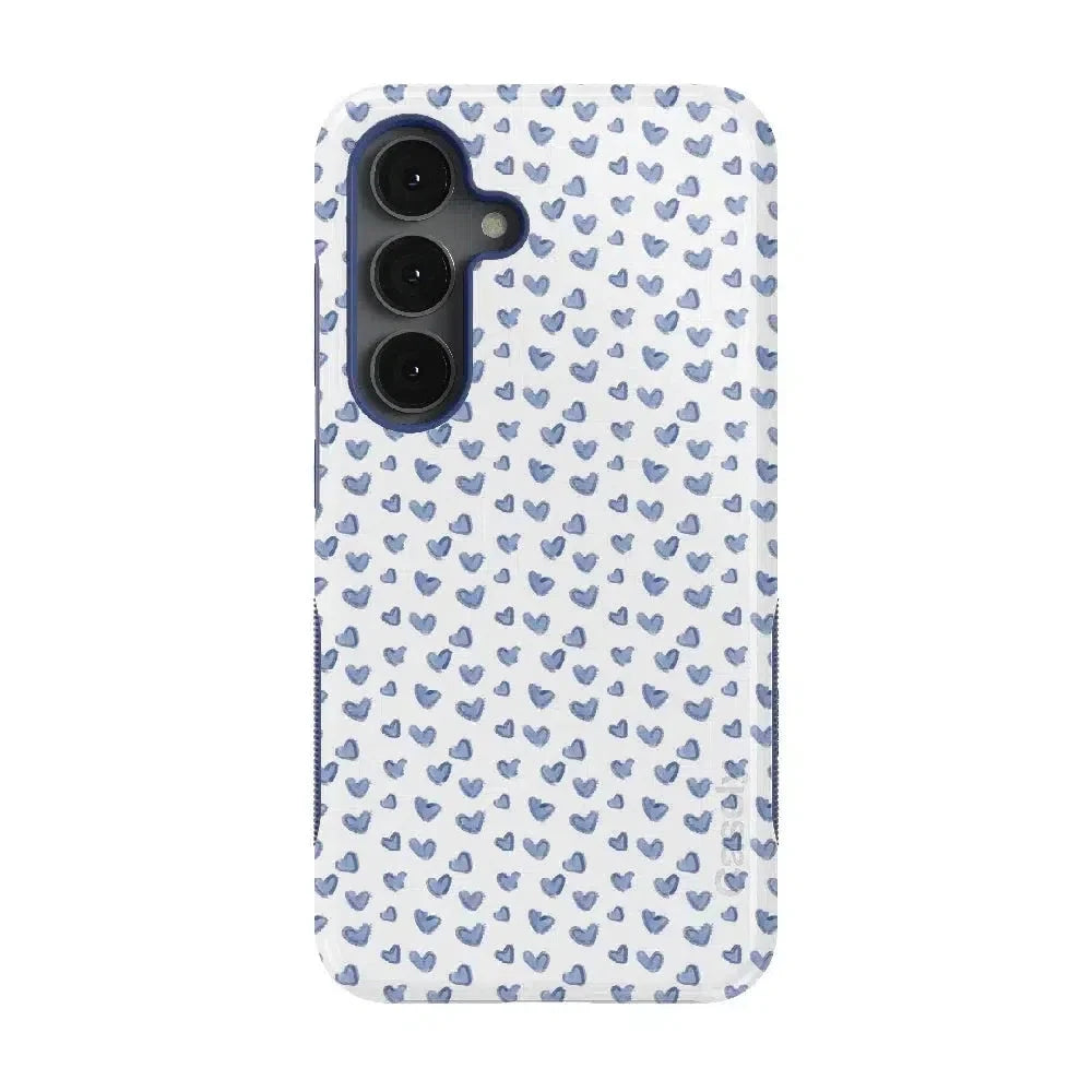 Lovebug | Blue Hearts Case Phone Case Casetry Bold Flex + MagSafe® Galaxy S25