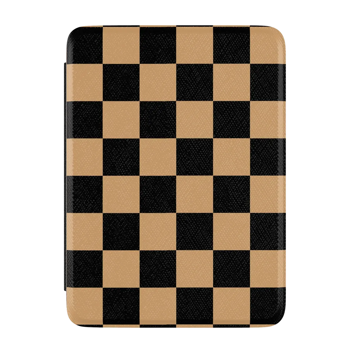 Fit Check | Black & Brown Checkerboard Kindle Case | Casely