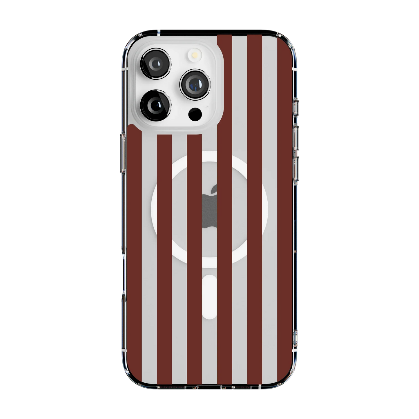 Sunday in Brooklyn | Burgundy Stripes Case - iPhone 16 Pro