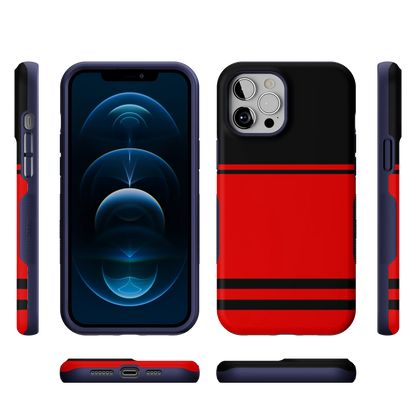 Storm Warning | Black & Red Stripes Case