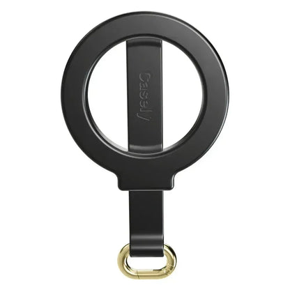 MagRing+ | Black Magnetic Adjustable Phone Ring with Keychain MagRing+ get.casely