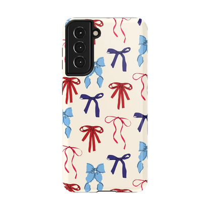 American Girlie | Red White & Blue Bows Case - Galaxy S21