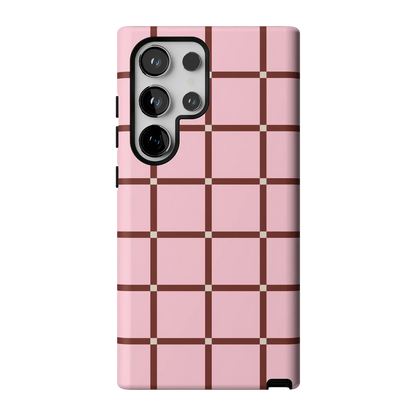Uptown Gridlock | Pink Checkerboard Case