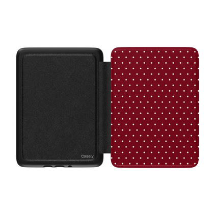 On the Dot | Maroon Polka Dot Kindle Case
