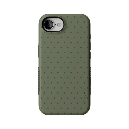 On the Dot | Olive Green Polka Dot Case - iPhone 16E