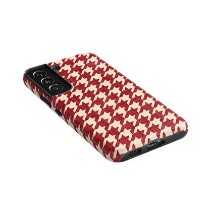 Scarlet Stitch | Red Houndstooth Case